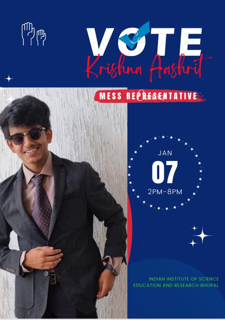 Aashrit's election poster